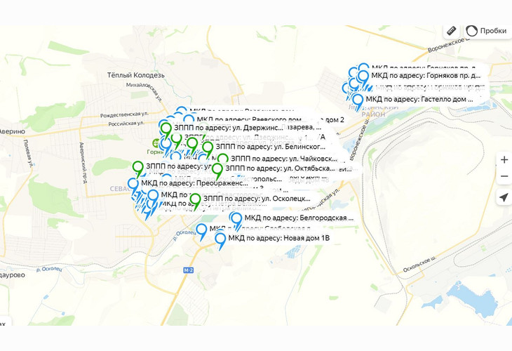 В Губкине разработана интерактивная карта временных укрытий округа в случае ЧС